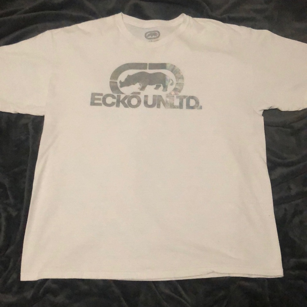 White metallic ECKO T-Shirt